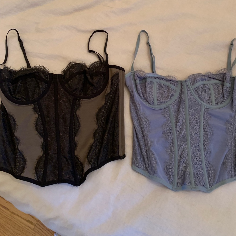 Quantity: 2 (blue and black) Urban Outfitters Out from under modern love corsets